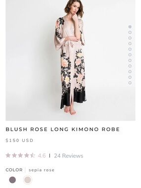 Kim + Ono Blush Rose Long Kimono